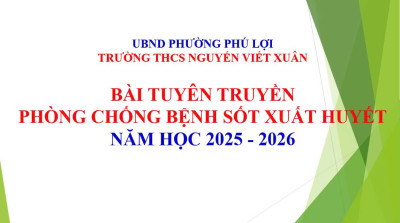 Trường THCS Nguyễn Viết Xuân tổ chức tuyên truyền về bệnh sốt xuất huyết.