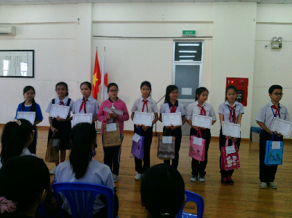 Các em học sinh đạt giải