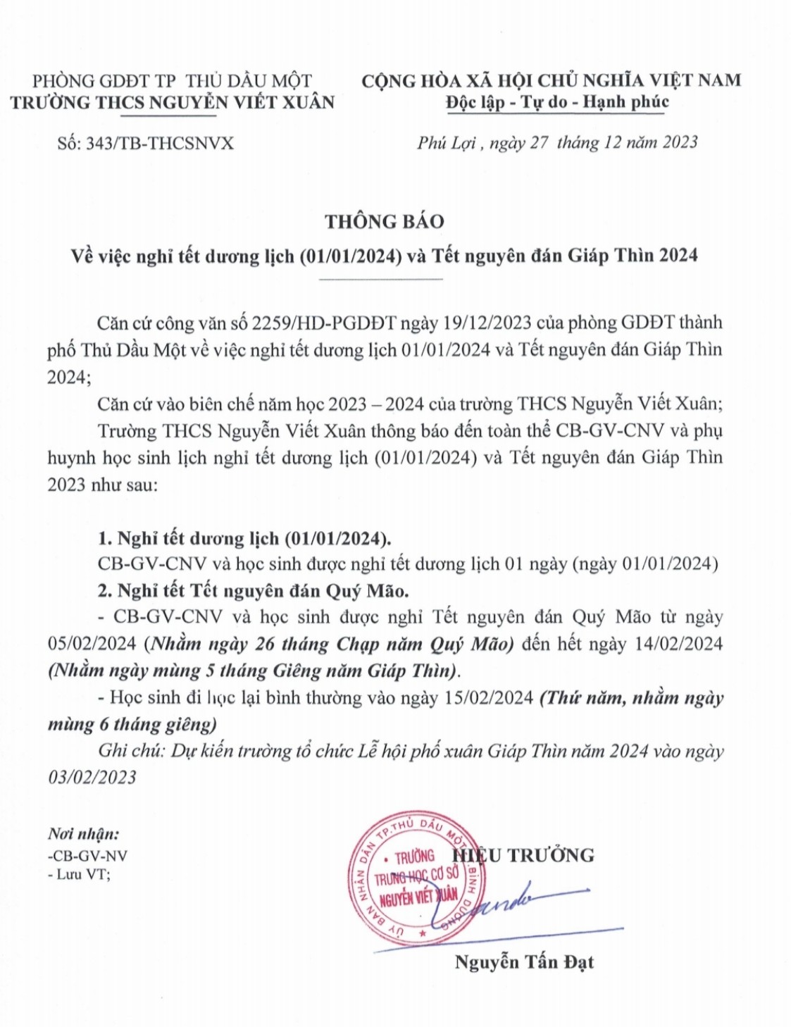 TB NGI TET
