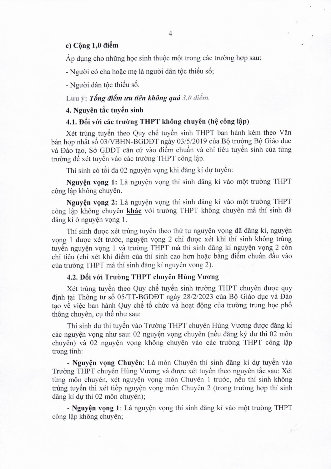 891 VX Kế hoạch tuyển sinh 10 2024 2025 điều chỉnh page 0005