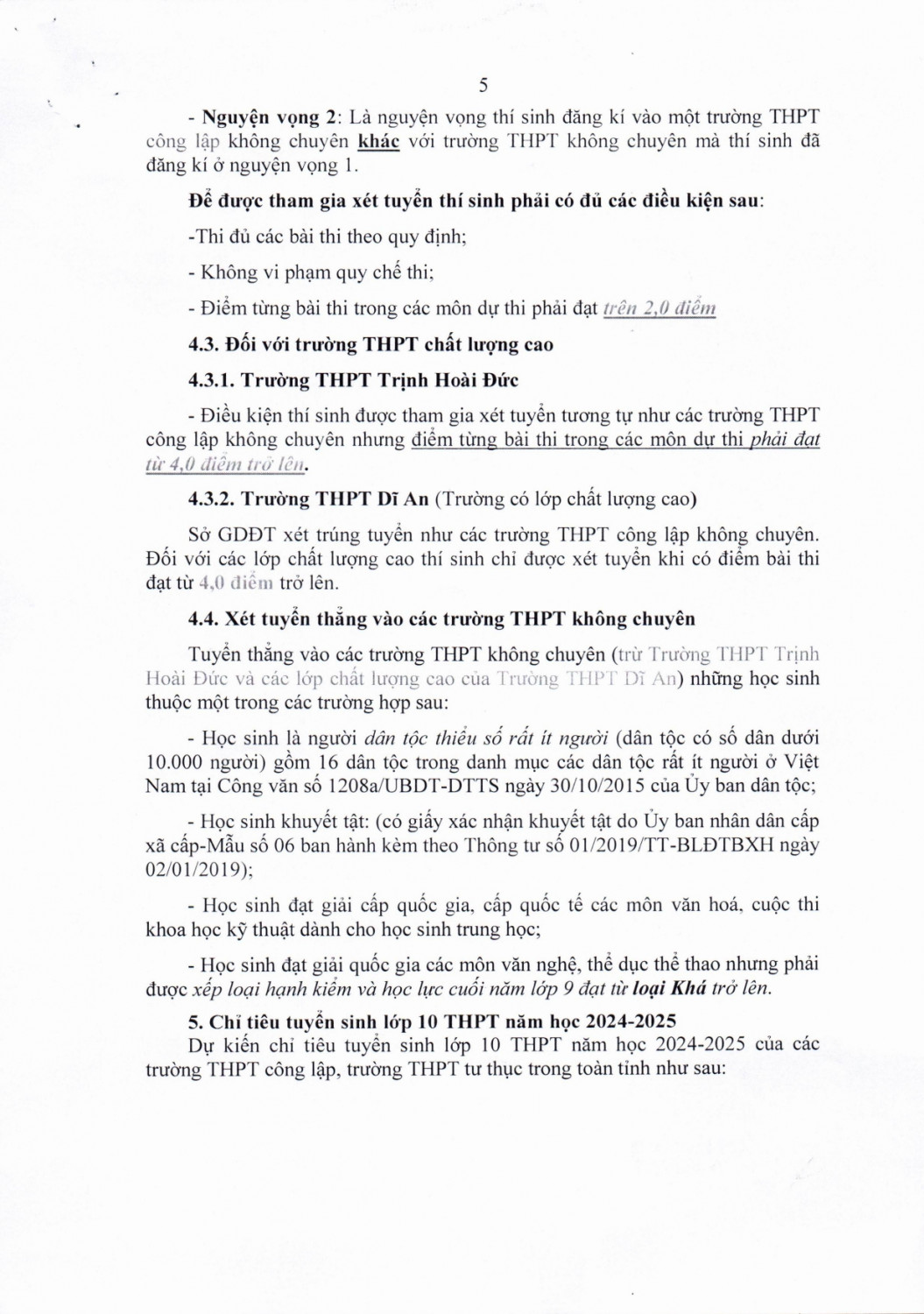 891 VX Kế hoạch tuyển sinh 10 2024 2025 điều chỉnh page 0006
