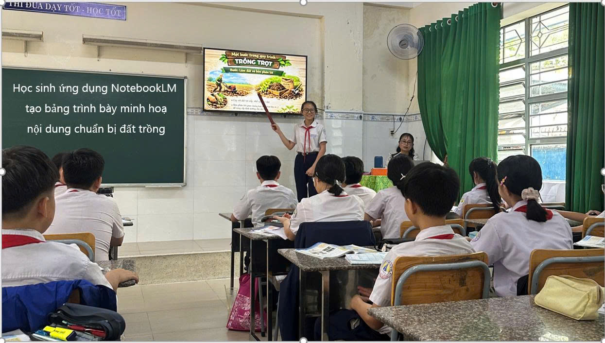 Học sinh tham gia bài học cùng giáo viên