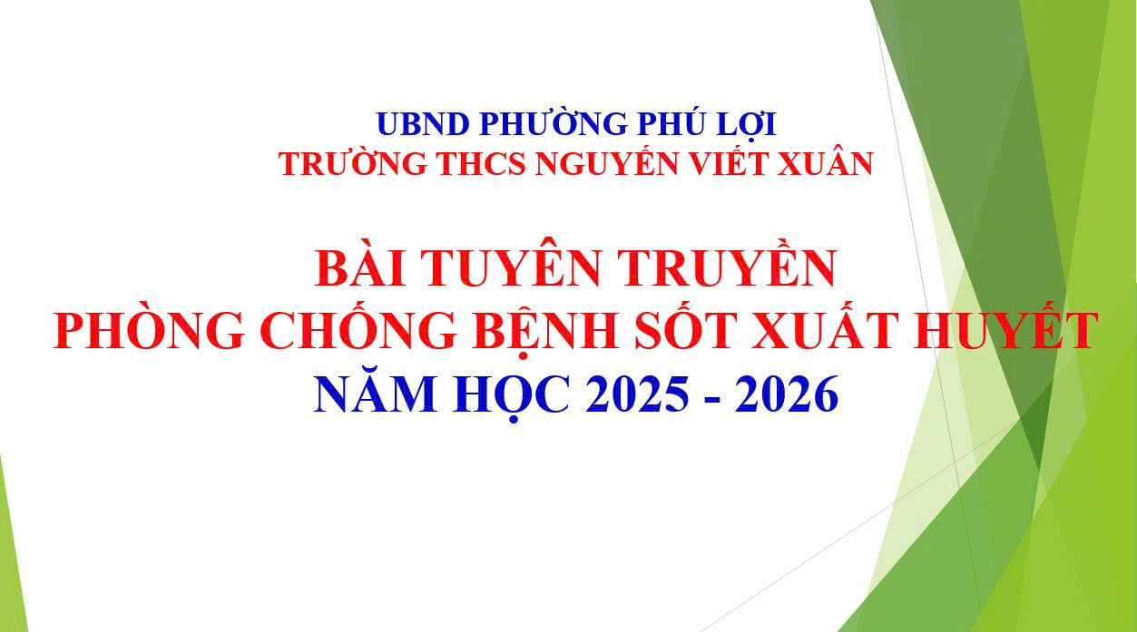 Trường THCS Nguyễn Viết Xuân tổ chức tuyên truyền về bệnh sốt xuất huyết.