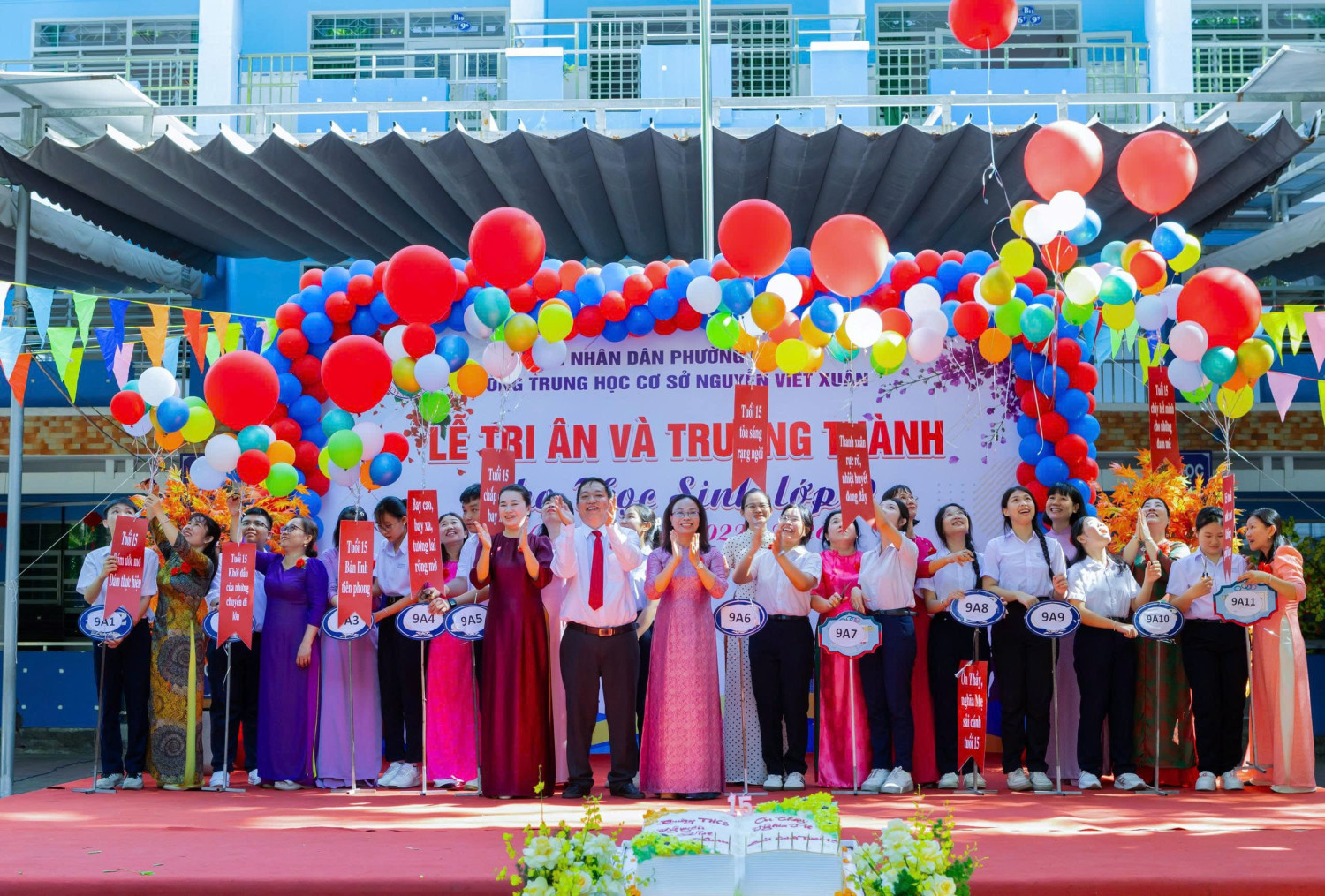 TRƯỜNG THCS NGUYỄN VIẾT XUÂN TỔ CHỨC LỄ TRI ÂN VÀ TRƯỞNG THÀNH CHO HỌC SINH KHỐI 9, NIÊN KHÓA 2022 – 2026